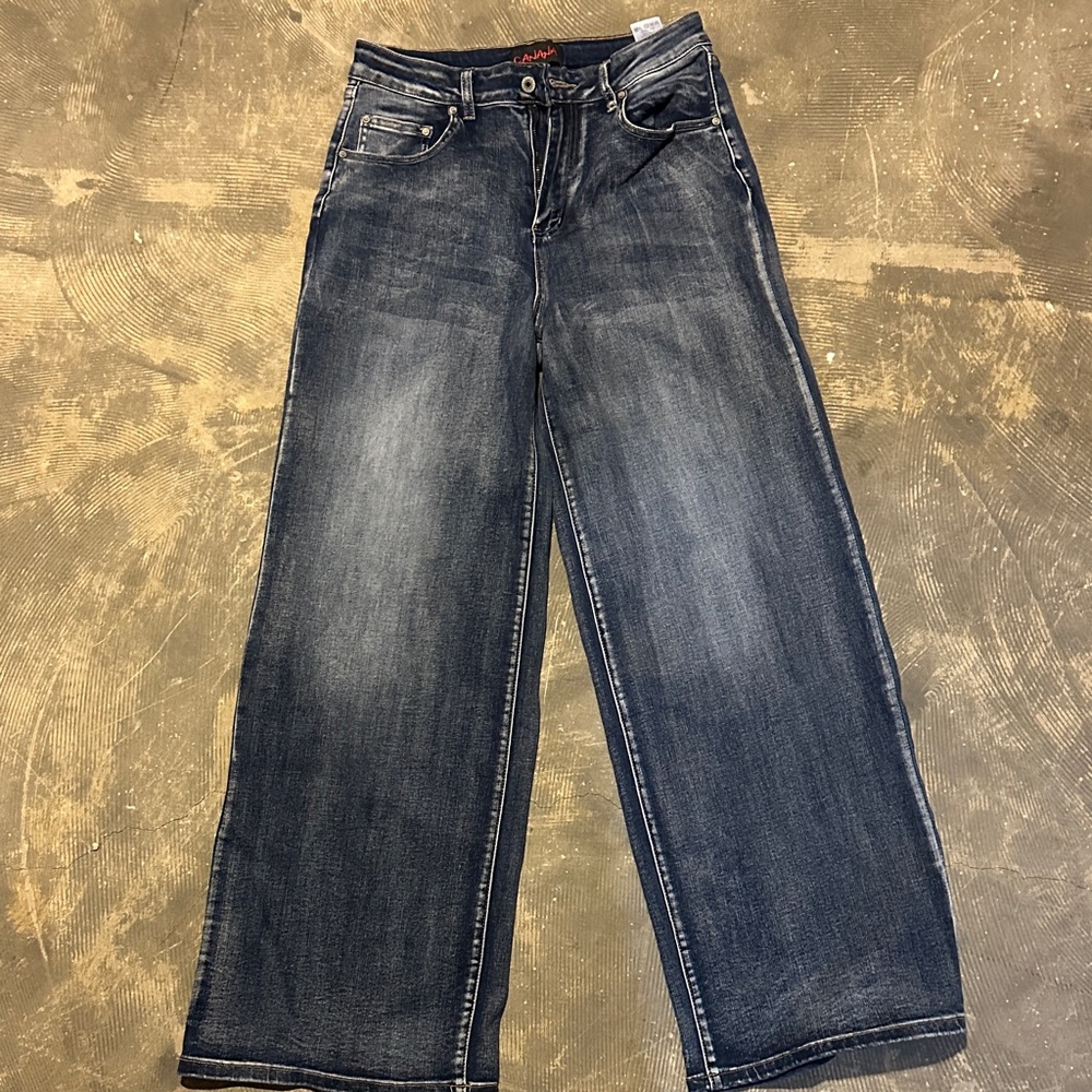 Women’s Blue Wide-Leg Jeans